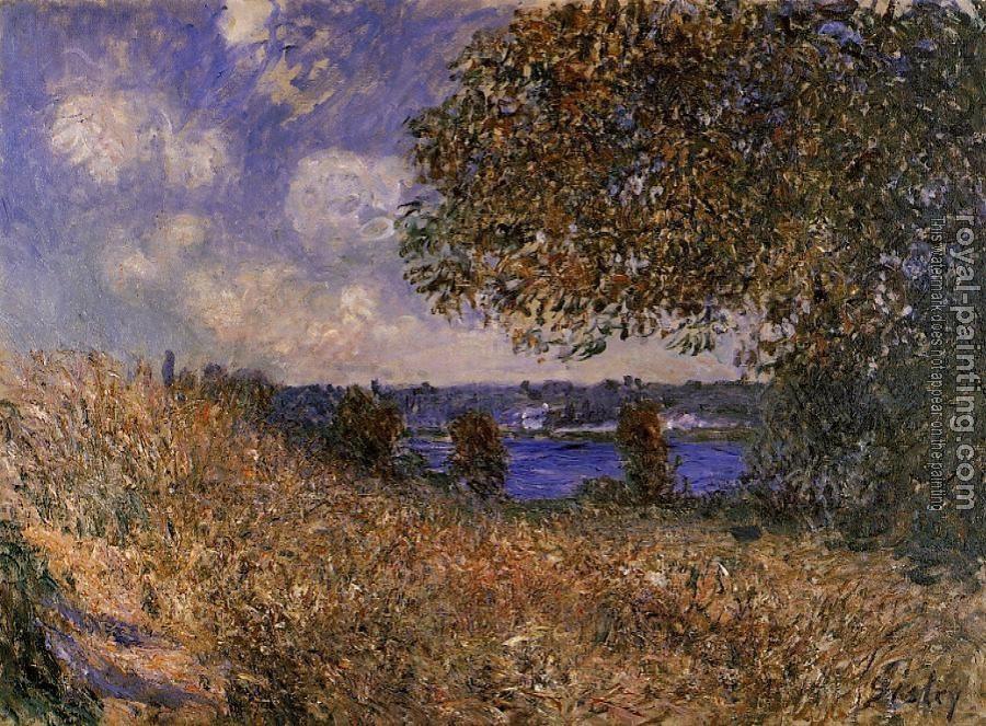 Alfred Sisley : Near the Bank of the Seine at By